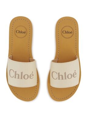 NWOT Chloé WOODY Logo Sandals